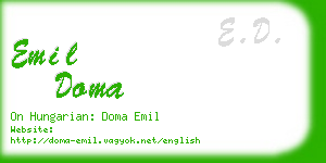 emil doma business card